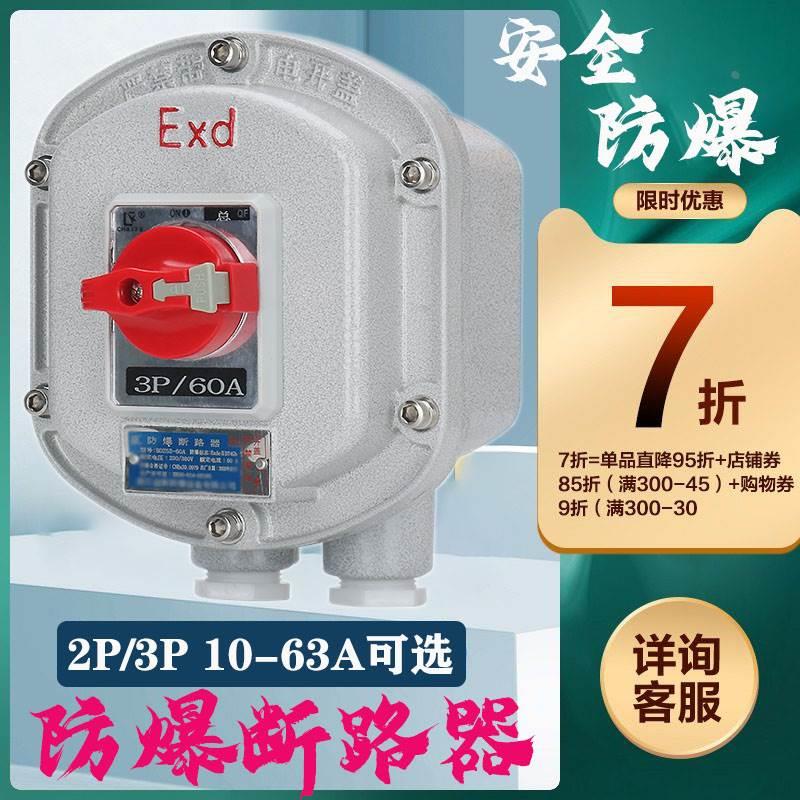 BDZ52 防爆断路器40a380v 防爆空气开关 防爆开关明装 防爆空开箱