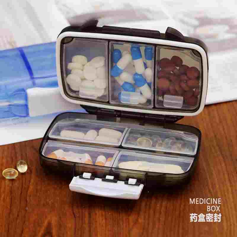 药盒大容量7日一周七天星期药物保健品早午晚分装随身密封药盒子