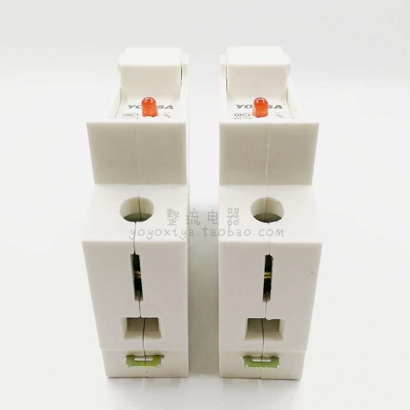 永上圆筒帽形熔断器底座 RT18-63/1P 63A带灯保险座 芯子14*51