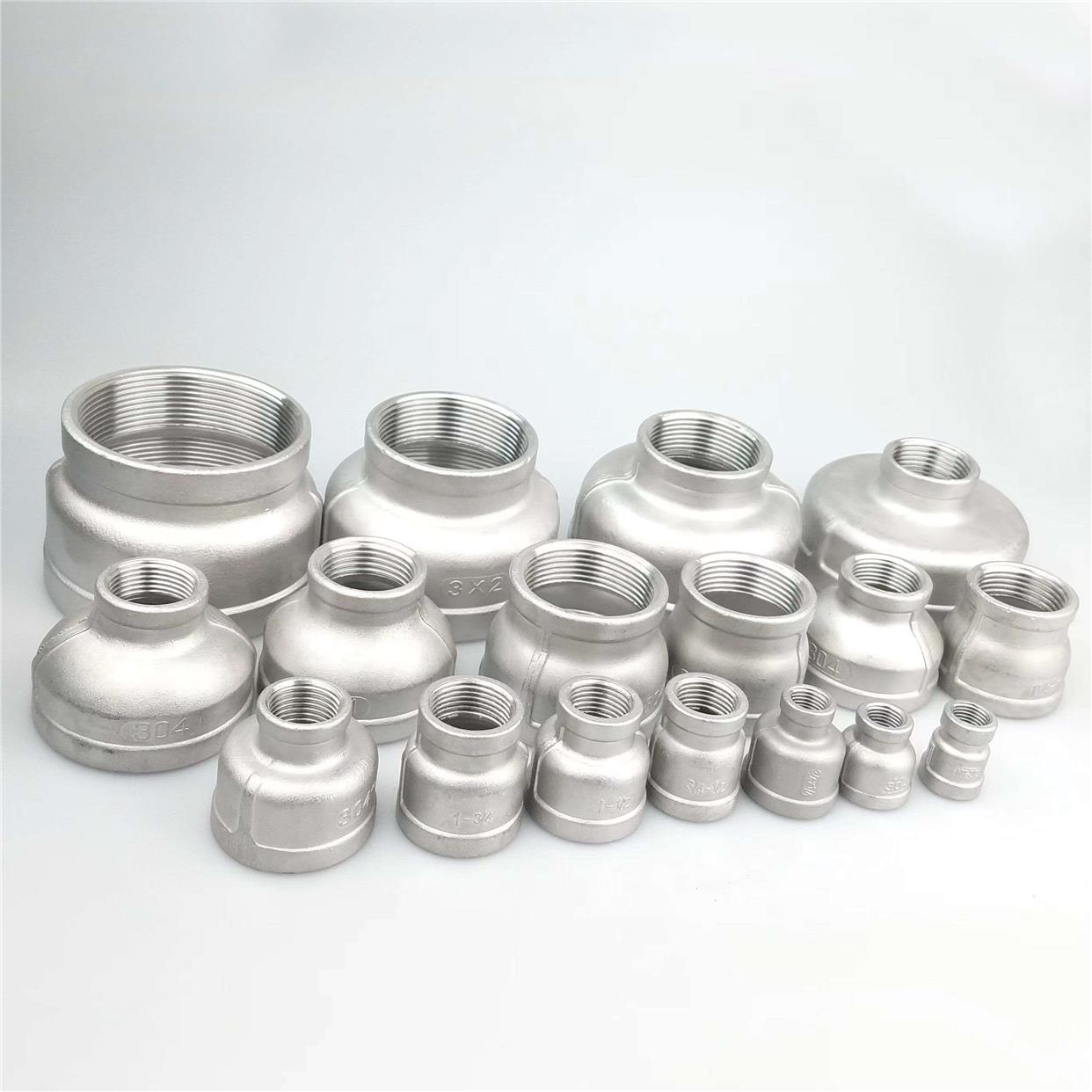 304不锈钢异径内丝补芯大小头内丝变接头管箍2分3分4分1寸2寸