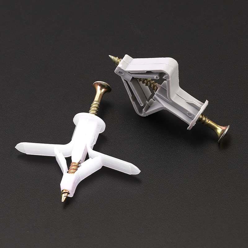 石膏板膨胀螺丝飞机胀管塑料涨栓蝴蝶型空心砖膨胀管自攻胀塞胶塞