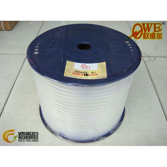OWE-A欧维尔12*8mm气管白色透明100米轮装POE管风管塑料胶软管