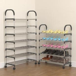 出租房可移动鞋架带轮子家用门口鞋柜带轮子可移动带轮鞋架省空间