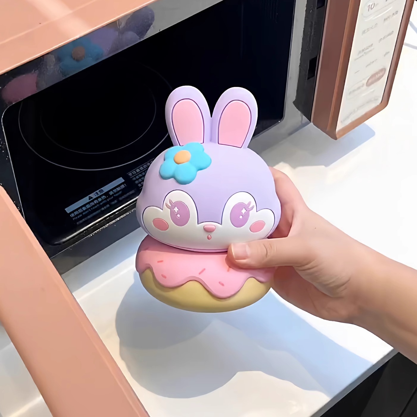 可爱小熊兔暖水袋注水可微波加热