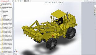 轮式装载机推土机模型3D图纸三维建模3D三维模型STP格式solidwork