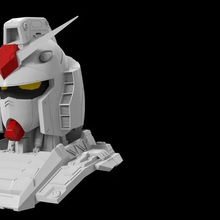 3D打印STL文件高达Gundam Rx78 Head stl模型高达模型手办建模