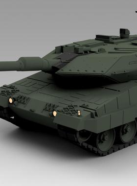 Leopard豹2A6型坦克图纸模型3D图纸  附STEP和STL格式