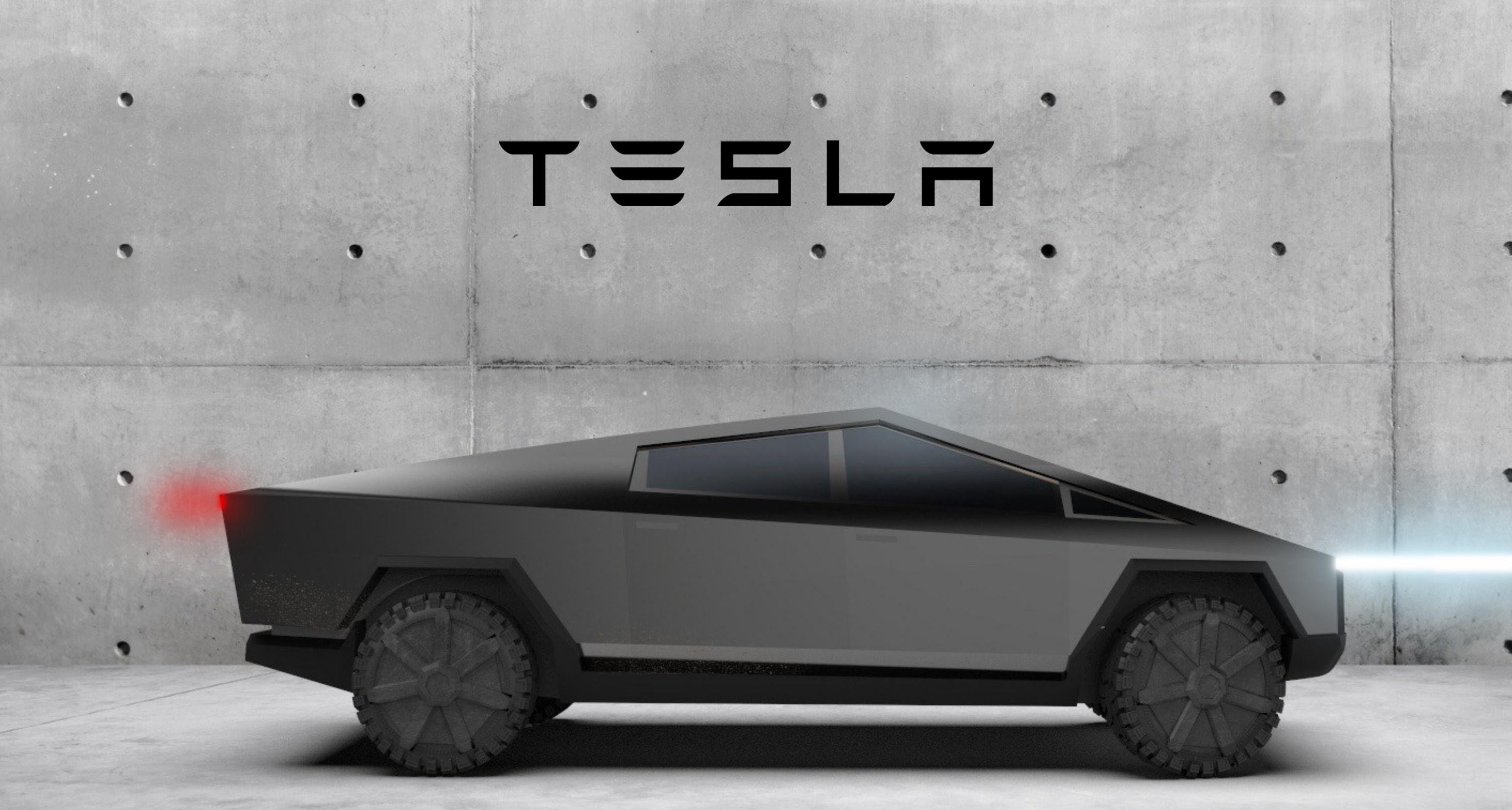 Tesla full size car特斯拉卡车cybertruck模型3D图纸三维建模STP