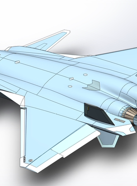 J20歼20图纸战斗机模型3D图纸数模SW三维建模Solidworks附STL STP