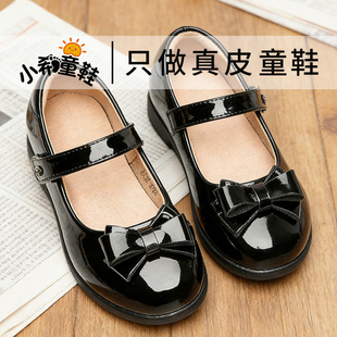 女童皮鞋真皮春夏季新品软底英伦风学校园表演中大童小女孩公主鞋
