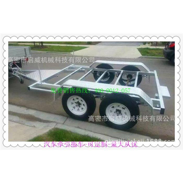 2吨欧式拖车出口欧洲拖车镀锌拖车货源供应厂家供应