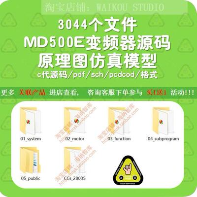 MD500E变频器源码原理图Matlab仿真模型SMO算法解析SVC源代码FOC