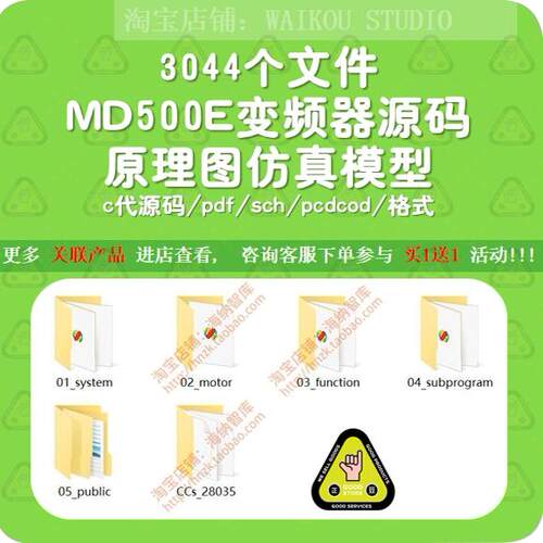 MD500E变频器源码原理图Matlab仿真模型SMO算法解析SVC源代码FOC