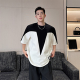 夏季潮流撞色设计感T恤时尚单品高级感潮P65，男装T恤，星座1111（原C206）