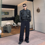 新款立体口袋皮衣外套潮流设计感潮P165，男装皮衣，星座1111（原C206）