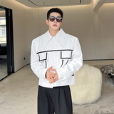 秋冬新款大尖领男士短款夹克外套潮P145，男装夹克，星座1111（原C206）