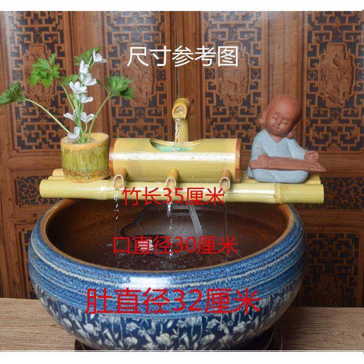 陶瓷养鱼过滤器缸系喷统87441竹筒循环流增氧瓷水缸石槽泉造景特,家居饰品,装饰摆件,淘宝优惠券,粉丝福利购,淘宝优惠卷