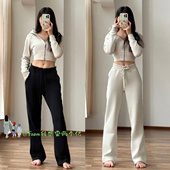 秋冬保暖Lougful运动宽松长裤 推荐 女 加绒窄版 直筒裤 款 From上新