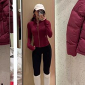 DF系列显瘦收腰女特工短款 From新色 雍容红金 运动瑜伽夹克外套