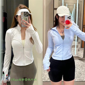 新品 From皮肤衣lightwgt uvp修身 夏季 防晒衣短款 运动瑜伽外套女