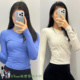 修身 新品 上衣女 瑜伽服At takes健身短款 From螺纹收腰修身 长袖