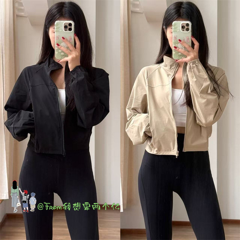 From上新徒步外套~Stretch轻盈版运动瑜伽短款防风衣宽松夹克女图片