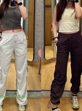 夏季新品~From推荐 显瘦工装裤Dance Stud运动直筒长裤丢丢裤女