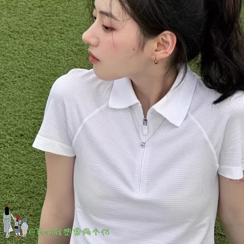 上新~网球Swltpolo半拉链短袖