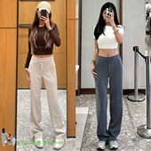 国际版 Soft 神裤 上新 From 宽松直筒裤 Pintuck中缝运动休闲长裤 女