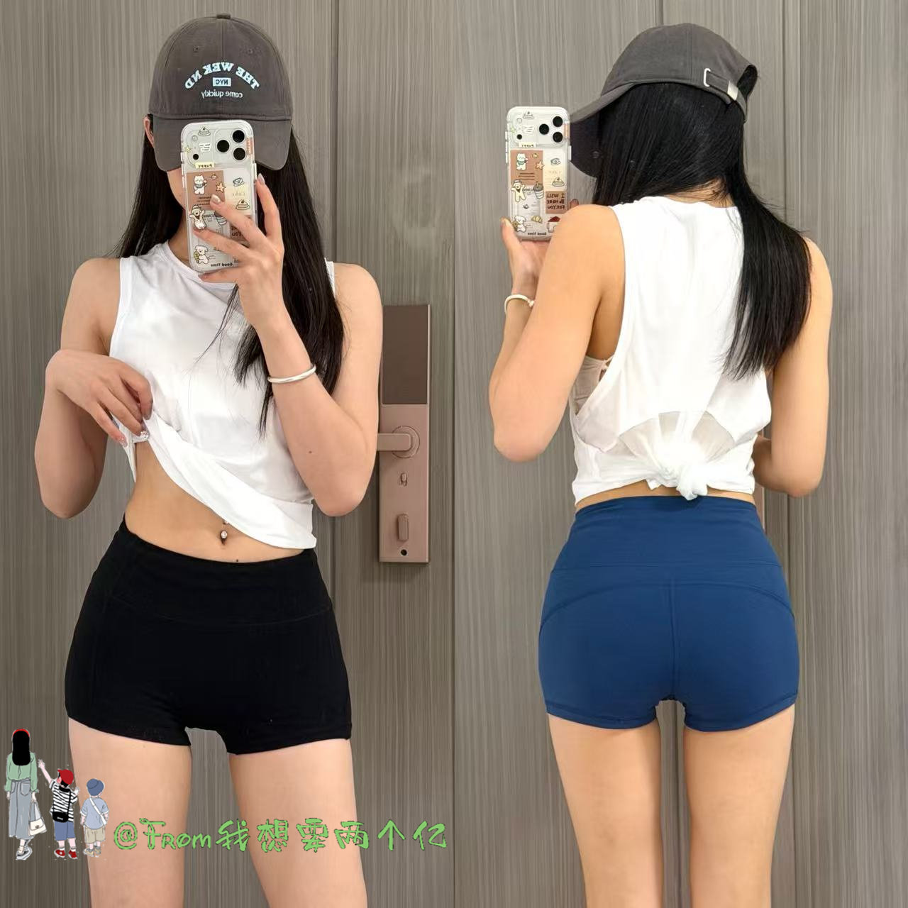 From新品~Alg2.5寸提臀塑形运动高腰瑜伽裤健身跑步热裤2分短裤女