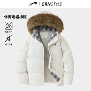 棉衣外套男冬款 贵人鸟棉服男款 派克服男士 2025年新款 棉袄子女 冬季