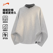 贵人鸟假两件长袖 保暖上衣 双面绒卫衣男士 t恤男秋冬季 2025年美式