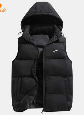 贵人鸟棉马甲男款冬季2025新款男士外穿连帽马夹女坎肩保暖背心秋