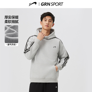 t恤男款 贵人鸟连帽卫衣外套男秋冬季 长袖 加绒卫衣男士 2025年新款