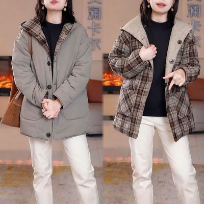 新款设计感休闲外穿连帽棉衣