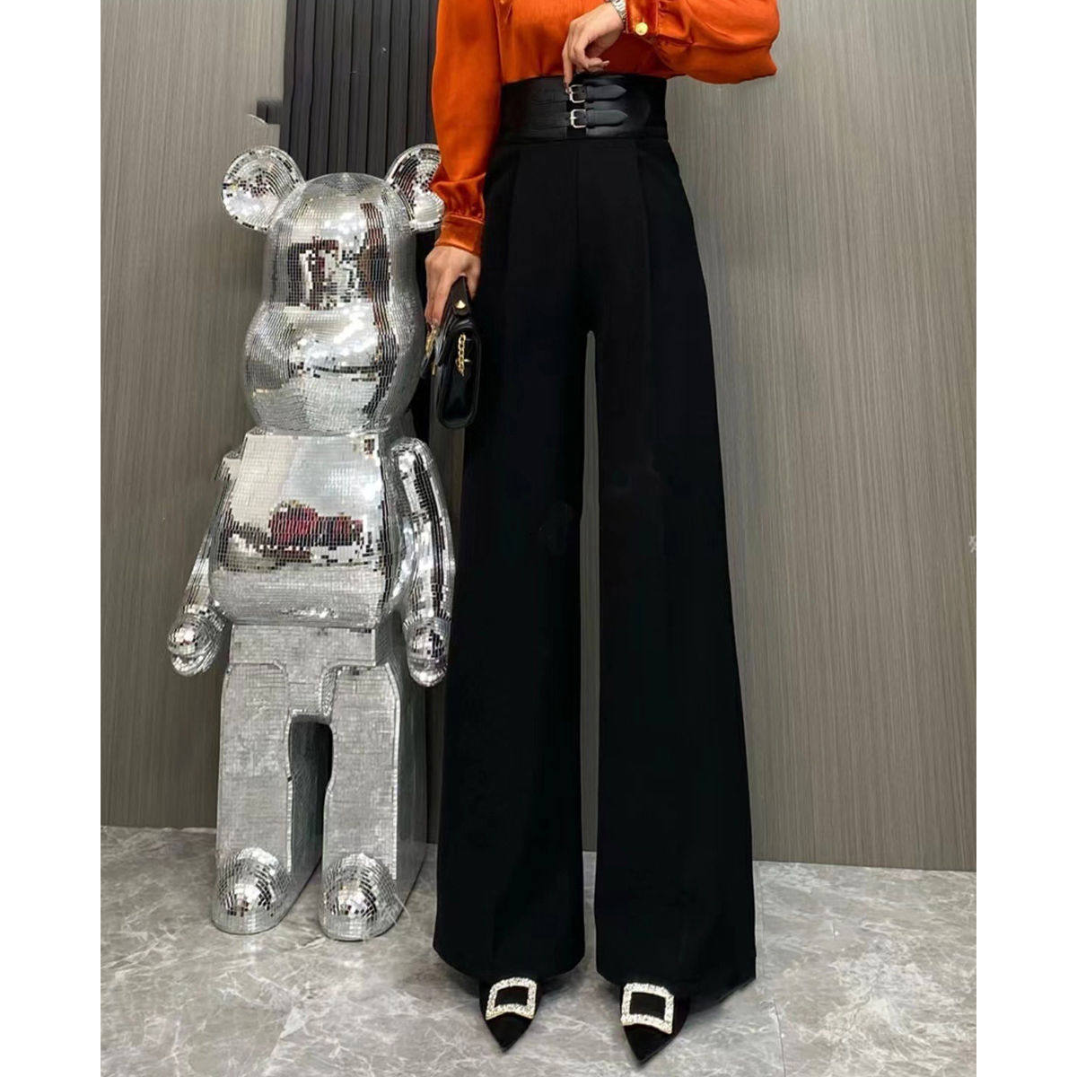 加绒加厚直筒休闲裤女秋冬季新款时尚宽松显瘦保暖高腰阔腿西装裤,女装/女士精品,西装裤/正装裤,淘宝优惠券,粉丝福利购,淘宝优惠卷