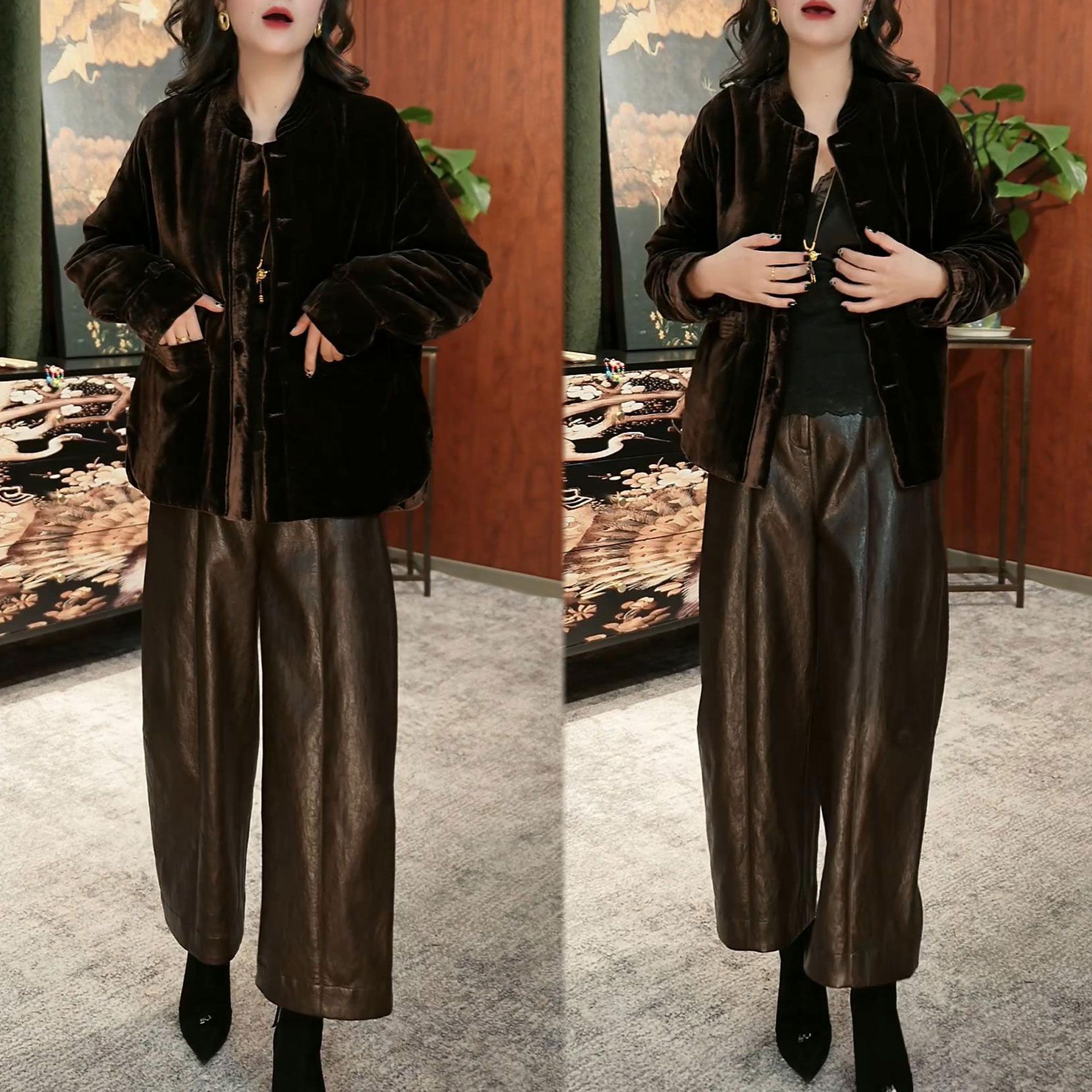 新款时髦洋气单排扣上衣潮