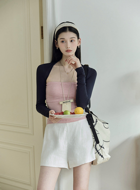 且可ChillCozy瑞恩 简约look穿搭天丝羊毛混纺针织套装上衣两件套
