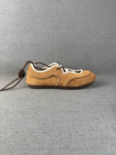 轻便鞋 2026春季 女士时尚 舒适纯色平底圆头系带低帮芭蕾休闲鞋 新款