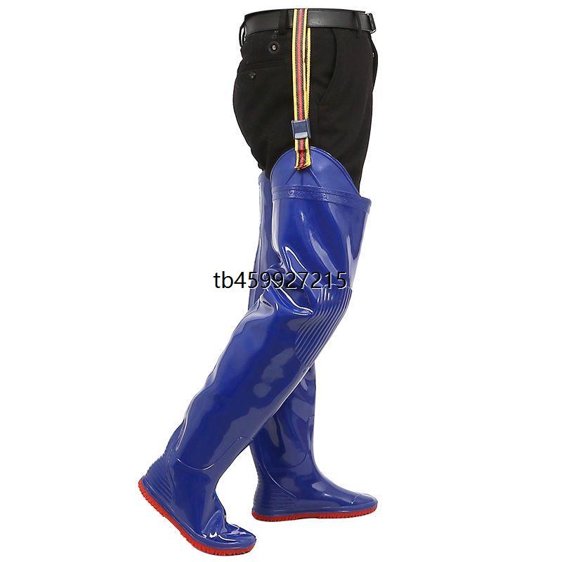 超高筒钓鱼裤长筒雨靴男女过膝下水裤软底插秧靴一体水田鞋农田袜