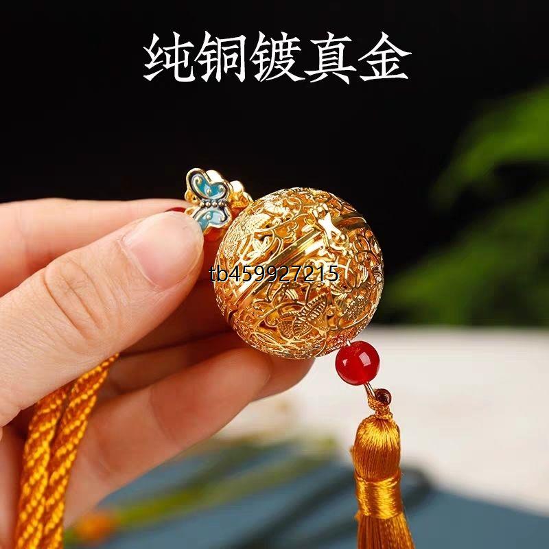 葡萄花鸟纹镂空香囊球挂