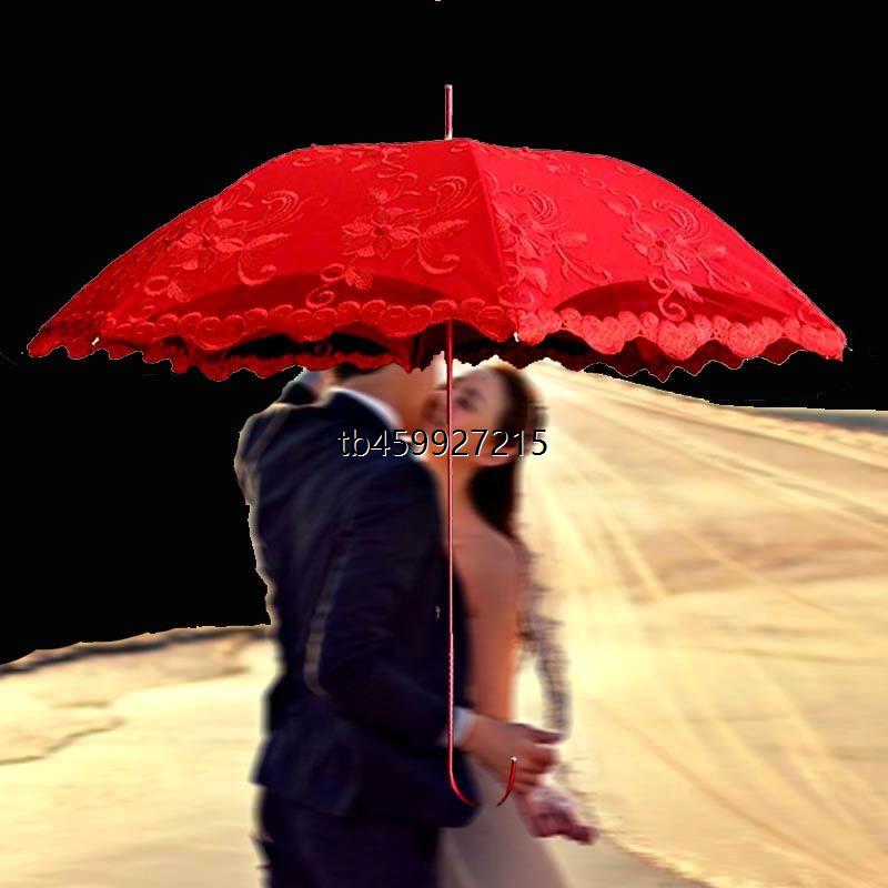 红伞新娘婚庆红色中式婚
