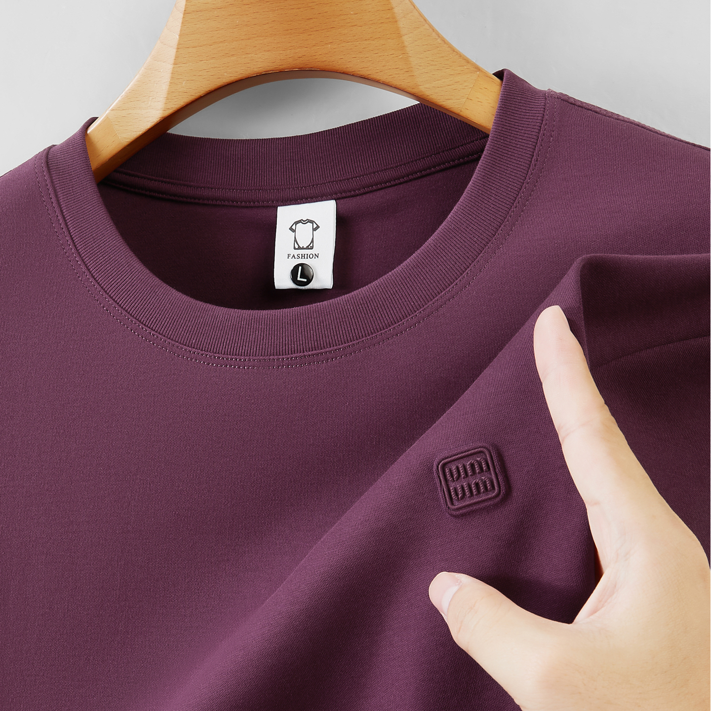 圆领短袖T恤男高级感潮牌宽松