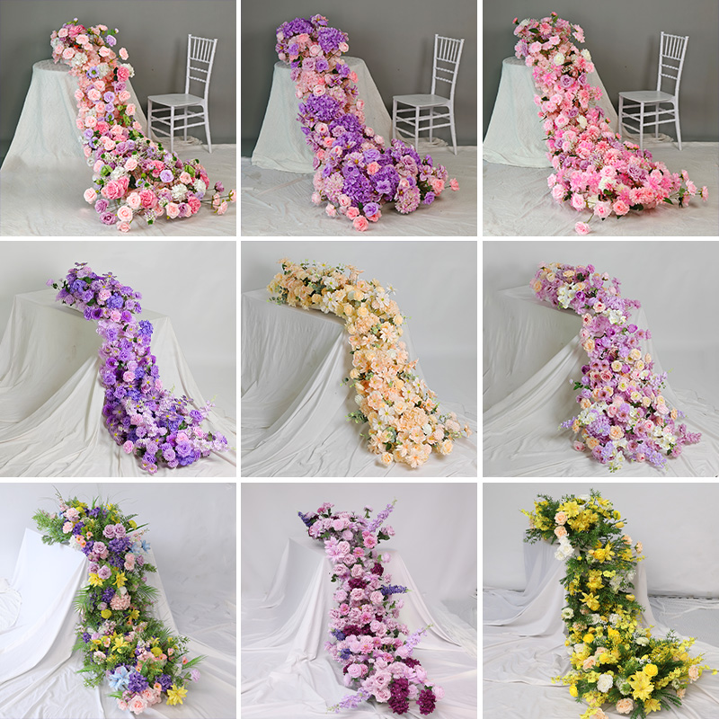 生日布置瀑布花高仿真花