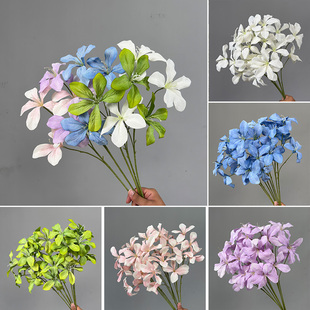 婚庆仿真花批发火焰兰假花美陈橱窗路引花婚庆绢花婚礼布置人造花