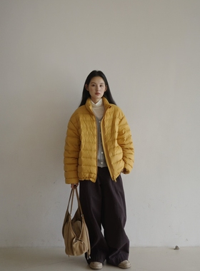 不退不换 EVERTRUE2025冬季宽松休闲百搭立领短款羽绒服外套93616