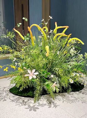 仿真绿植花艺酒店商场橱窗造景装饰花婚礼现场浪漫唯美落地花组合