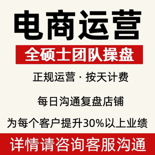 淘宝代运营网店托管拼多多代运营新店铺装修直通车电商运营服务