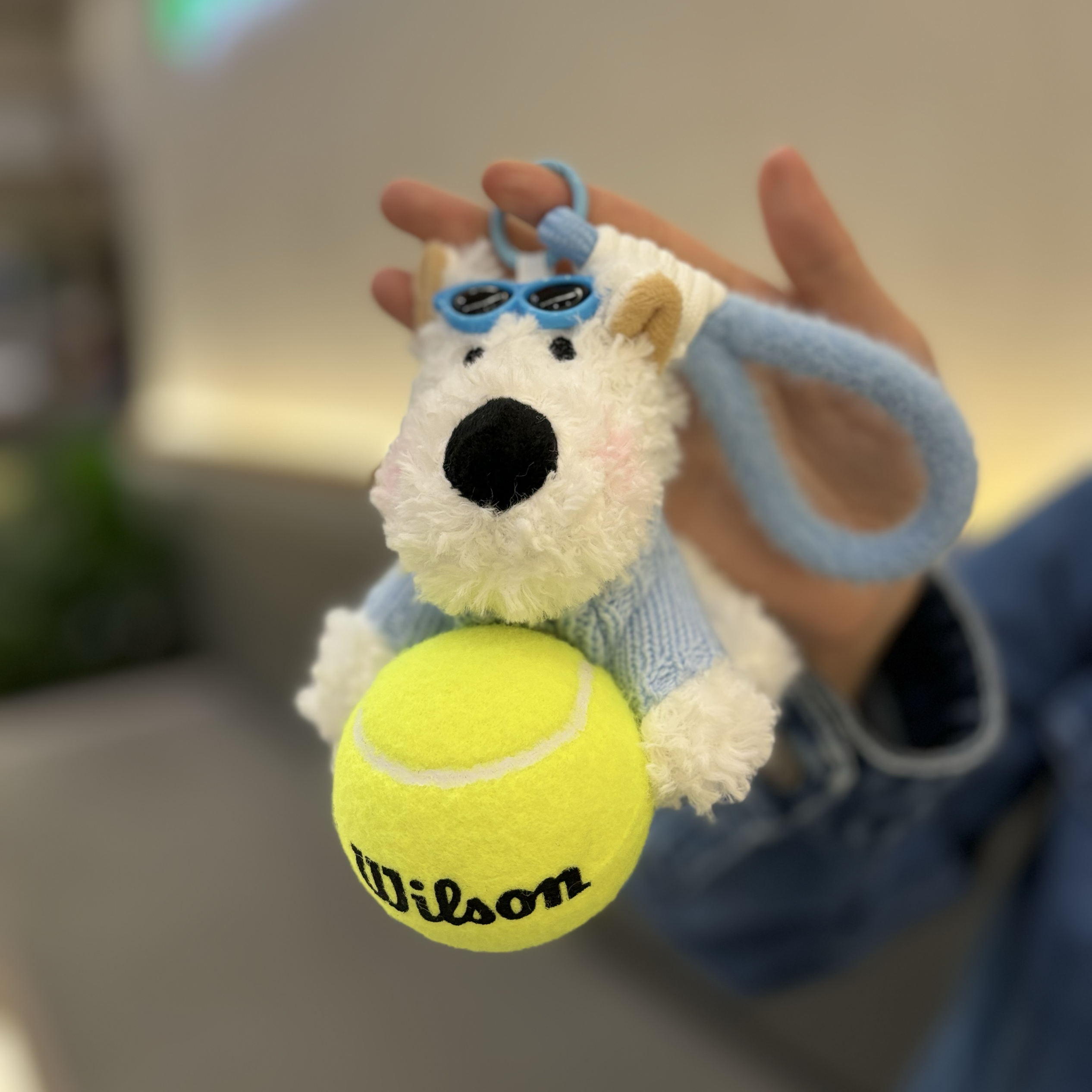 原创团体批发定制潮酷礼物西高地网球挂件网球比赛纪念品批发订制