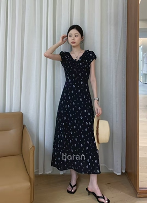 奈ni蜜mi儿ll e2099碎花连衣裙 高品质实体店夏新款 洋气百搭时尚